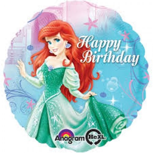 Arielle die kleine Meerjungfrau Happy Birthday Folienballon 45cm 18"