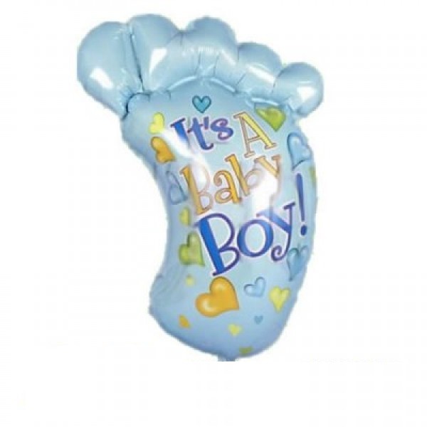 Mini Folienballon Babyfuß It`s a Baby Boy 30cm 12"
