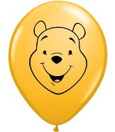Winnie the Pooh Gesicht 12,5cm 5" Latex Luftballons Qualatex