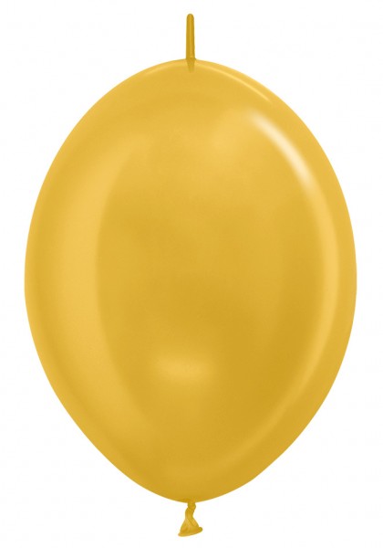 Link o Loon 570 Metallic Gold 15cm 6" Latex Luftballons Sempertex