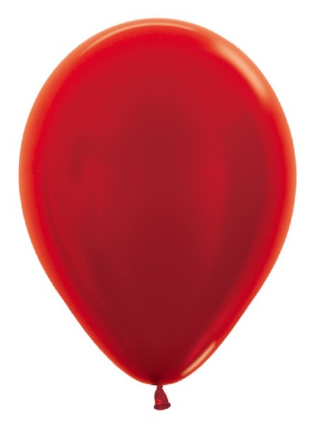 Sempertex 515 Metallic Red (Rot) 30cm 12" Latex Luftballons