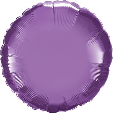 Folienballon Rund Chrome Purple (Lila) - 45cm 18"