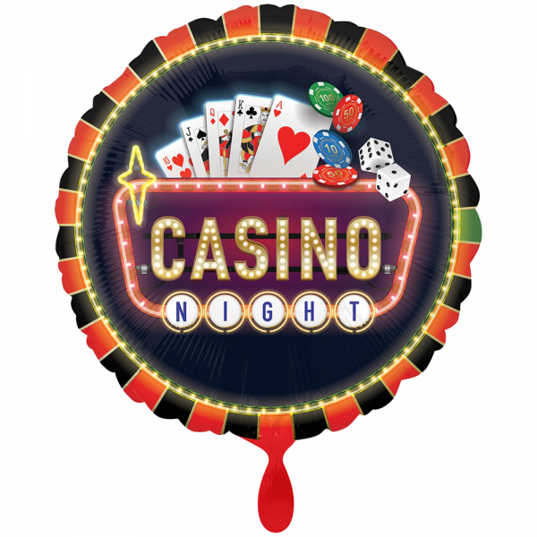 Roll the Dice Casino Poker Glücksspiel Folienballon - 71cm 28''
