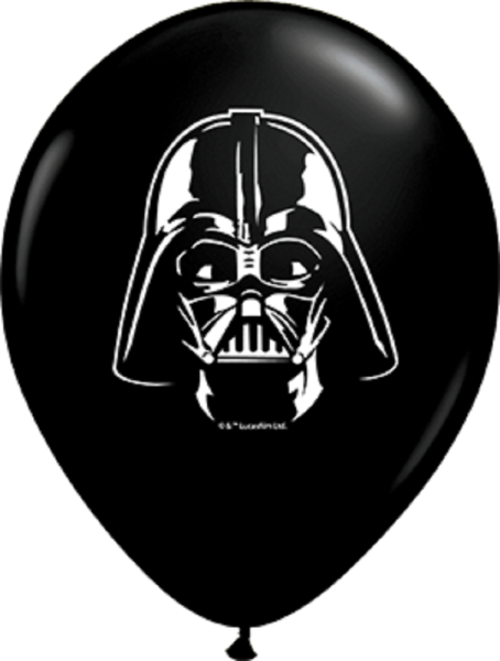 Star Wars Darth Vader Face 12,5cm 5" Latex Luftballons Qualatex