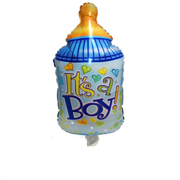 Babyflasche blau Folienballon 84cm 33"