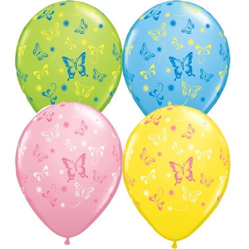 Schmetterling 27,5cm 11" Latex Luftballons Qualatex