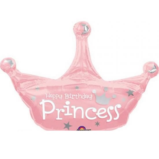 Happy Birthday Prinzessin Krone Folienballon 86cm 34"