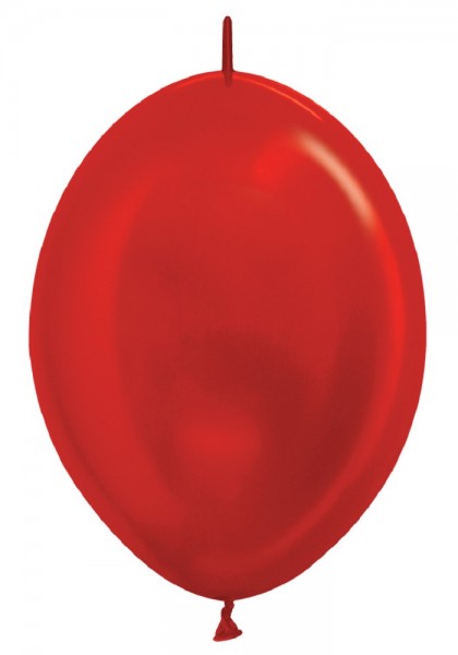 Link o Loon 515 Metallic Red (Rot) 30cm 12" Latex Luftballons Sempertex
