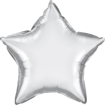 Folienballon Stern Chrome Silver (Silber) - 50 cm