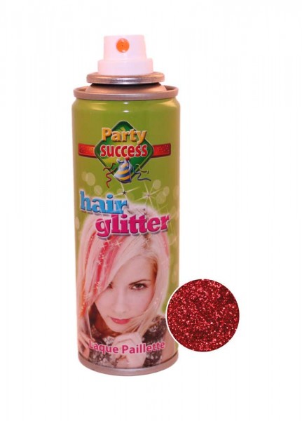 Eulenspiegel Glitzer-Effekt Haarspray Rot 125 ml