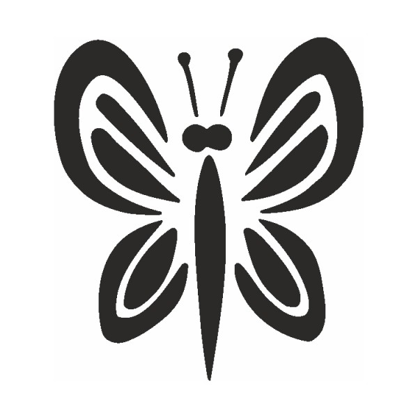 Selbstklebe Schablone Schmetterling Eulenspiegel