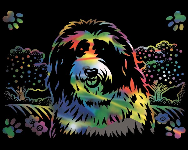 Reeves Gravurfolien Regenbogen Hund