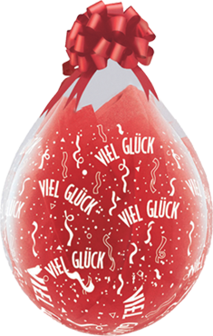 Verpackungsballons Viel Glück 45cm 18" Qualatex Stuffer
