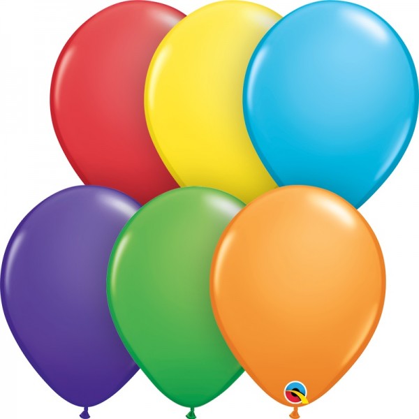 Qualatex Assortment Bright Rainbow (bunt gemischt) Regenbogen 27,5cm 11" Latex Luftballons