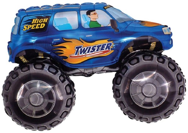 Monster Truck Blau Twister Folienballon 96 x 68cm