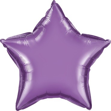 Folienballon Stern Chrome Purple (Lila) - 50 cm