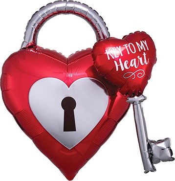 Key to my Heart Folienballon - 81cm