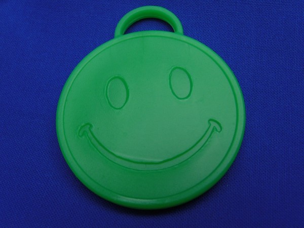 Luftballon Gewicht Smiley rund in grün