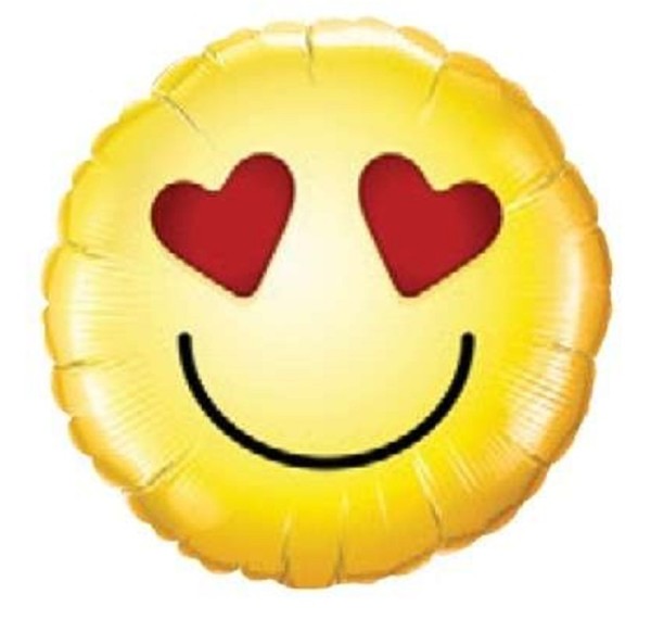 Mini Folienballon Smiley Love 22,5cm 9"