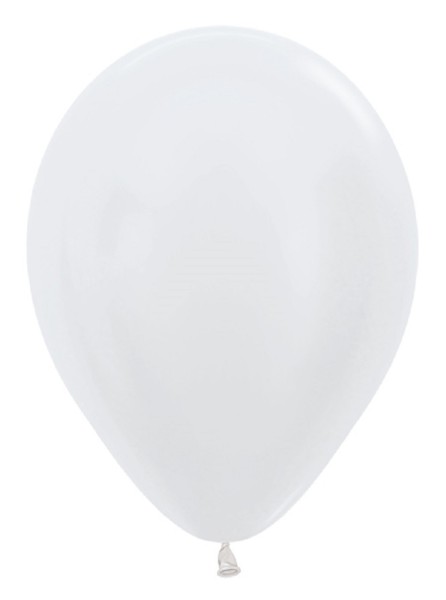 Sempertex 405 Satin Pearl White (Weiß) 30cm 12" Latex Luftballons