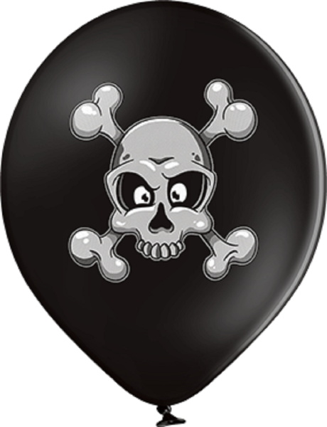 Skull und Crossbones 30cm 12" Latex Luftballons Belbal