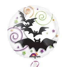 Spooky Bats Swirls Folienballon - 45cm