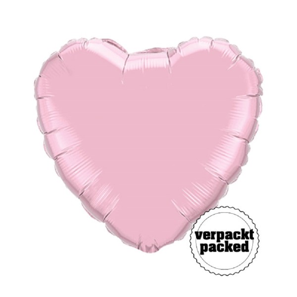 Folienballon Herz Pearl Pink 45cm 18 Inch Qualatex