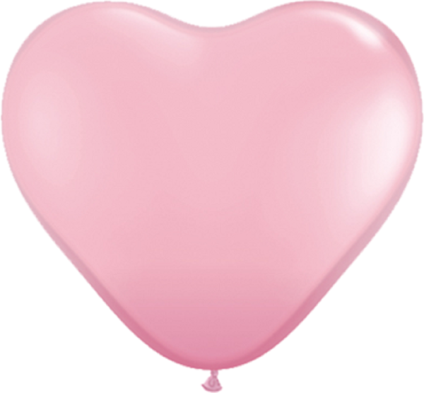 Qualatex Herz Standard Pink (Altrosa) 15cm 6" Latex Luftballons