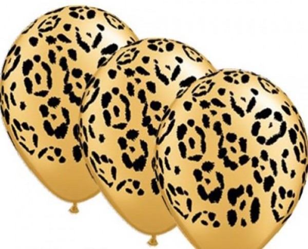 Tierdruck Leopard 27,5cm 11" Latex Luftballons Qualatex