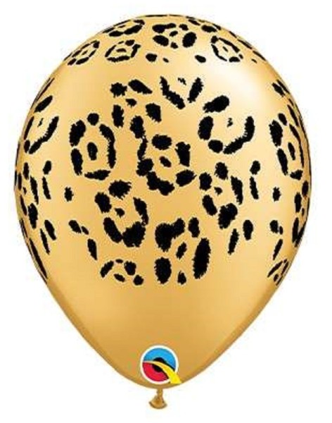 Leopard Spots Gold 27,5cm 11 Inch Latex Luftballons Qualatex 
