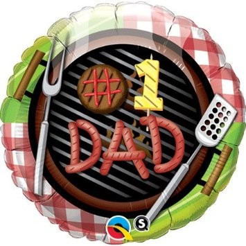 Dad Number One Grill Folienballon - 46cm 18''