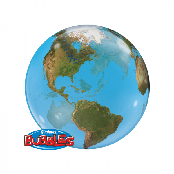 Qualatex Bubble Planet Erde 22" 56cm Luftballon
