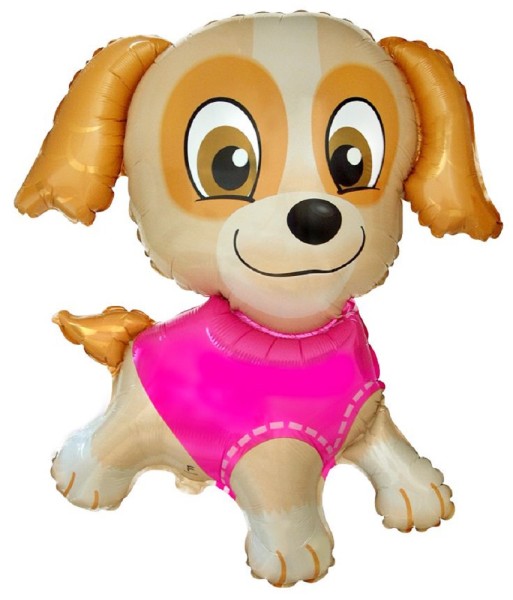 Hund Welpe Puppy Pink Folienballon 76 x 79cm