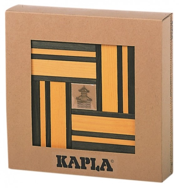 Kapla Farbe 40er Box + Kunstbuch (gelb/grün)