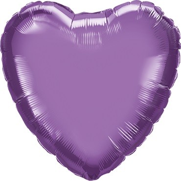 Folienballon Herz Chrome Purple Lila 45cm 18 Inch Qualatex