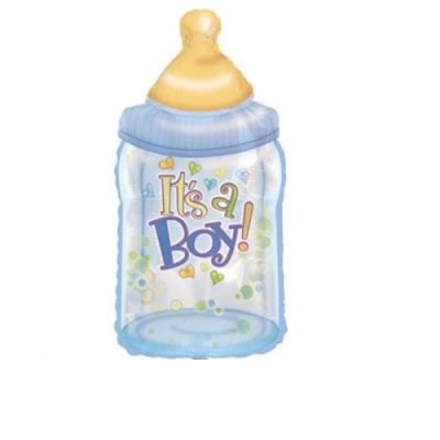 Mini Folienballon Babyflasche It`s a boy 35cm 14"