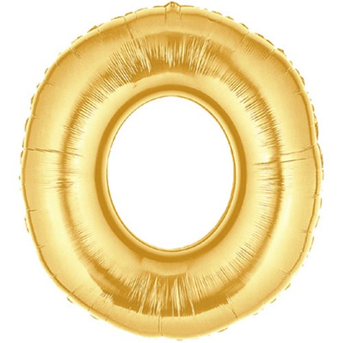 Buchstaben O Gold Folienballon - 101cm 40''