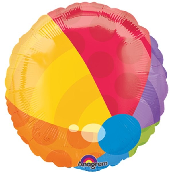 Bunter Wasserball Folienballon - 45cm 18"