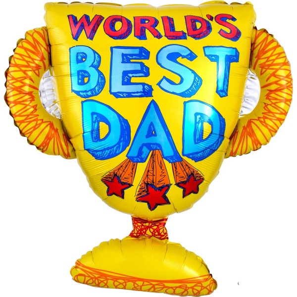 World`s Best Dad Trophee Folienballon 68cm 27"