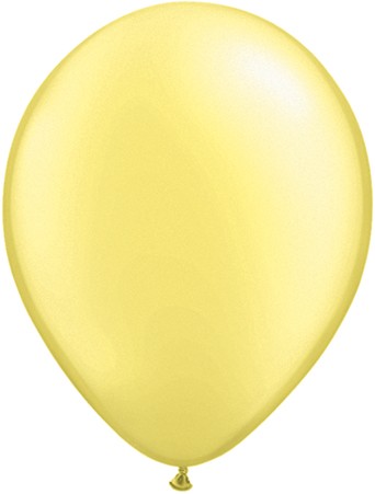 Qualatex Pearl Lemon Chiffon (Gelb) 12,5cm 5" Latex Luftballons