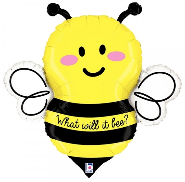 Biene What Will It Bee? Folienballon 86cm