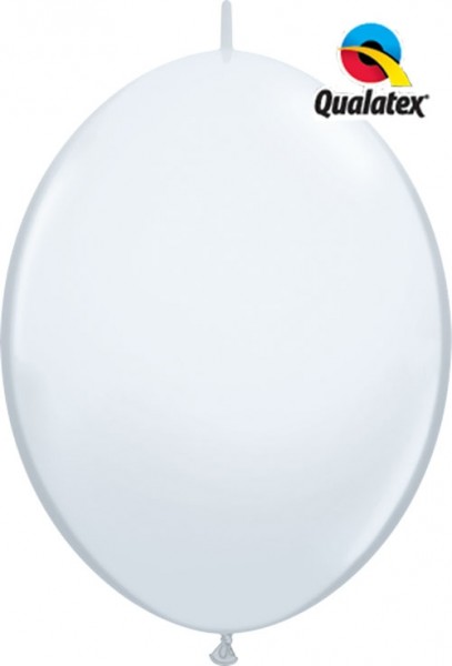 QuickLink Standard White (Weiß) 30cm 12" Latex Luftballons Qualatex