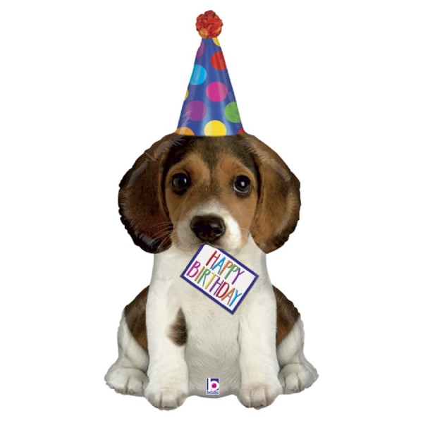 Happy Birthday Welpe Hund Folienballon - 35cm 14''