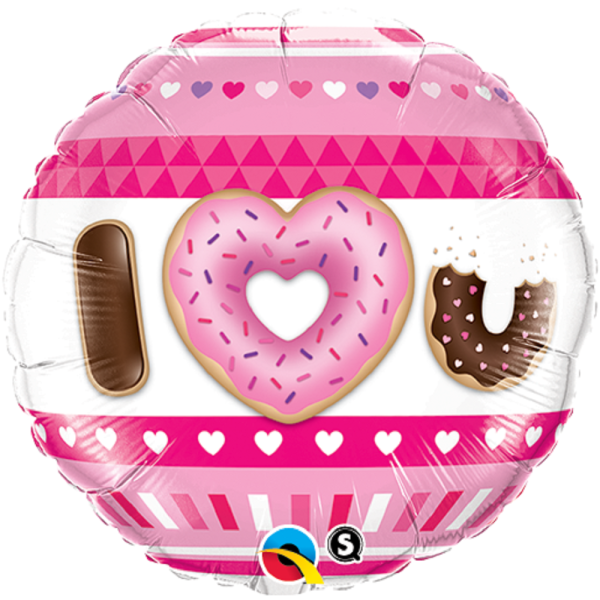 I Love You Donut Folienballon 45cm 18 Inch