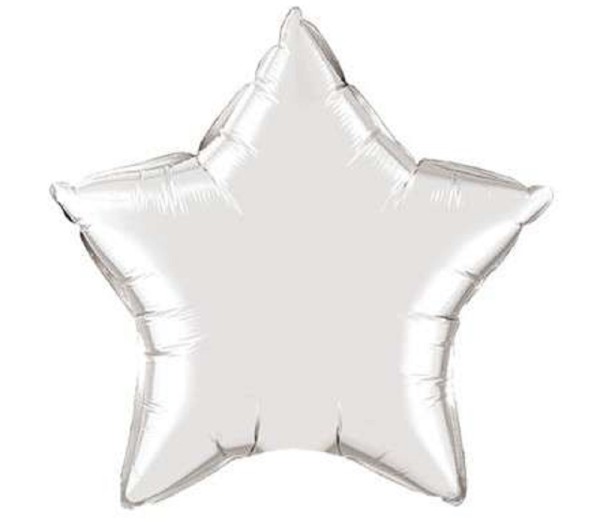 Stern Silver Folienballon silber - 50cm - Qualatex